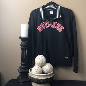 PINK by VS Rutgers quarter zip sweatshirt